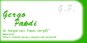 gergo papdi business card